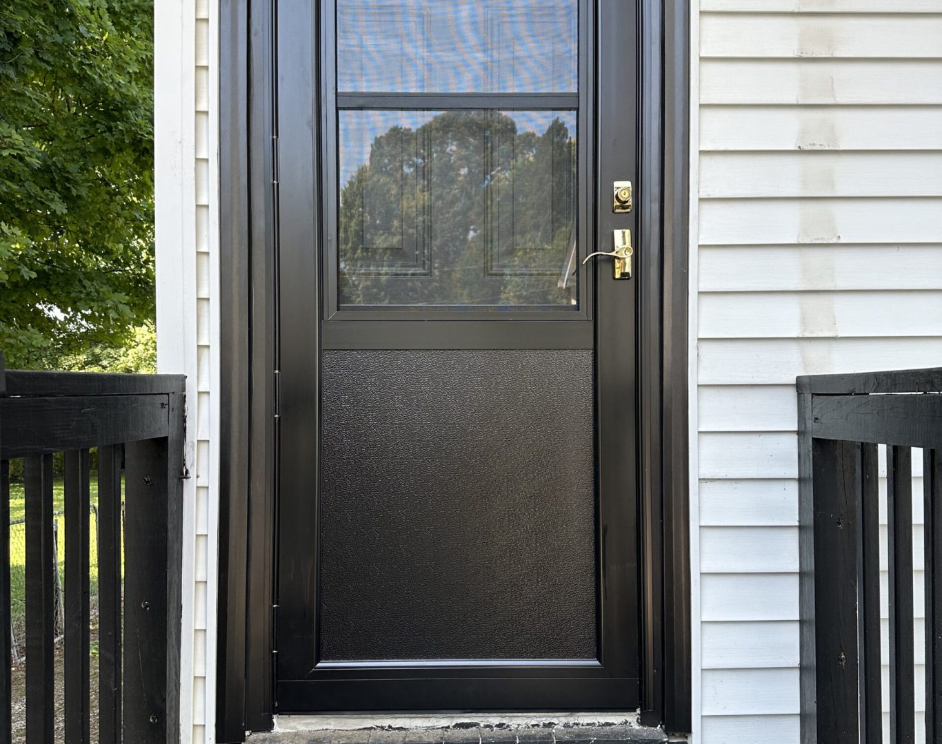 Custom patio door installation by Speaks Custom Window and Sunrooms