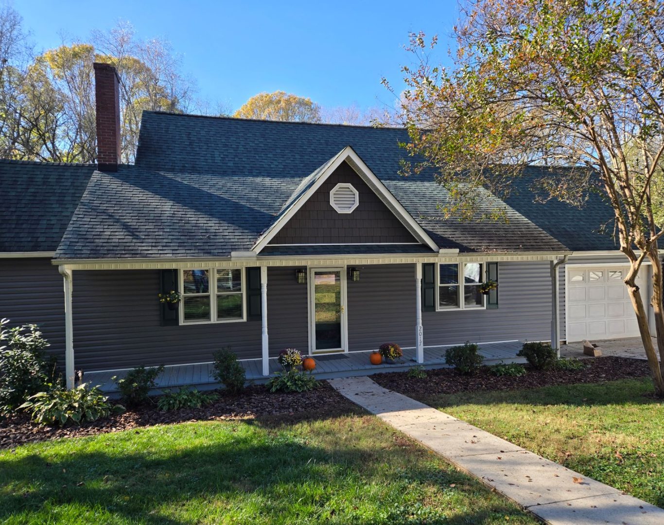 House exterior with new siding installation