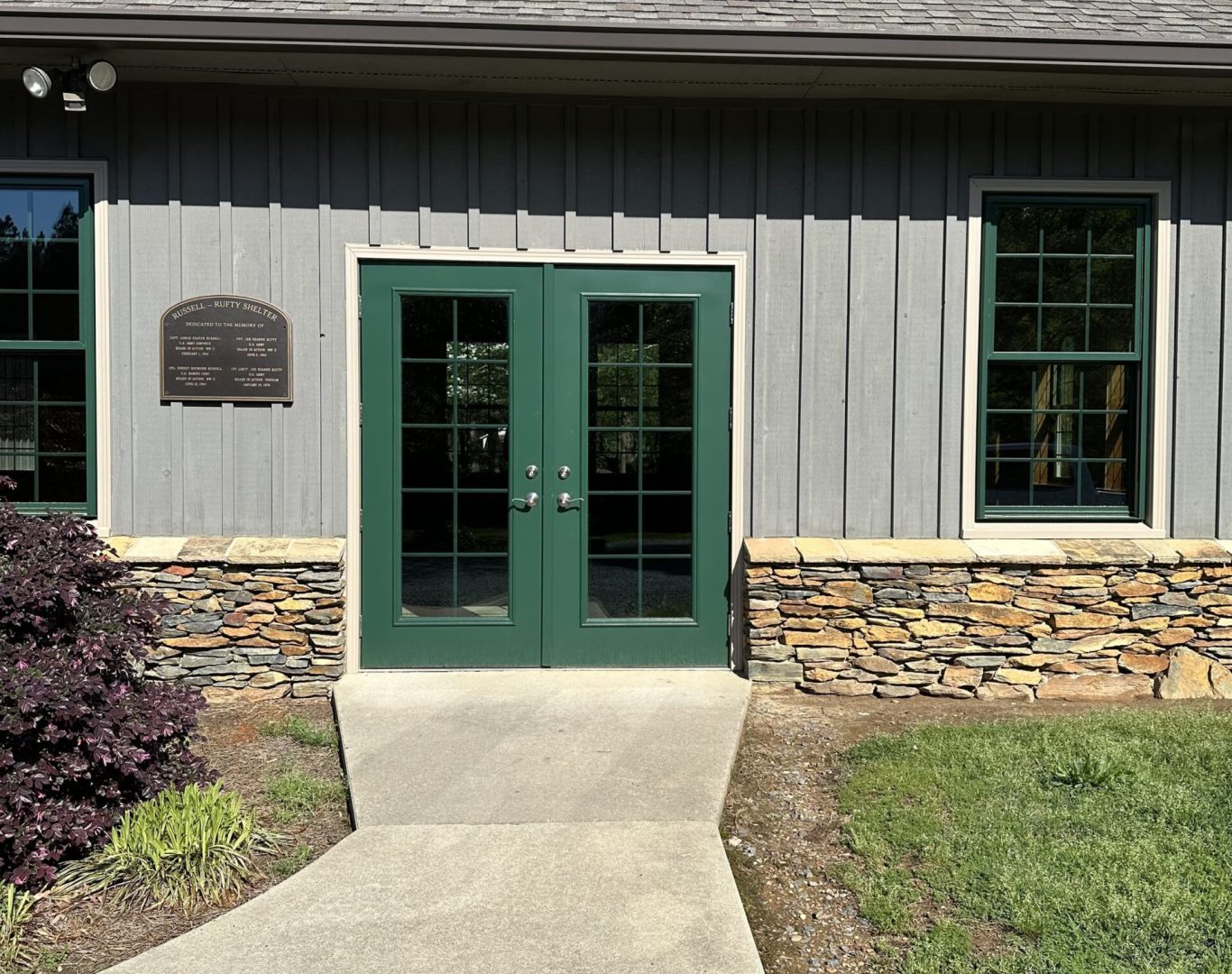 Green French Doors and Windows