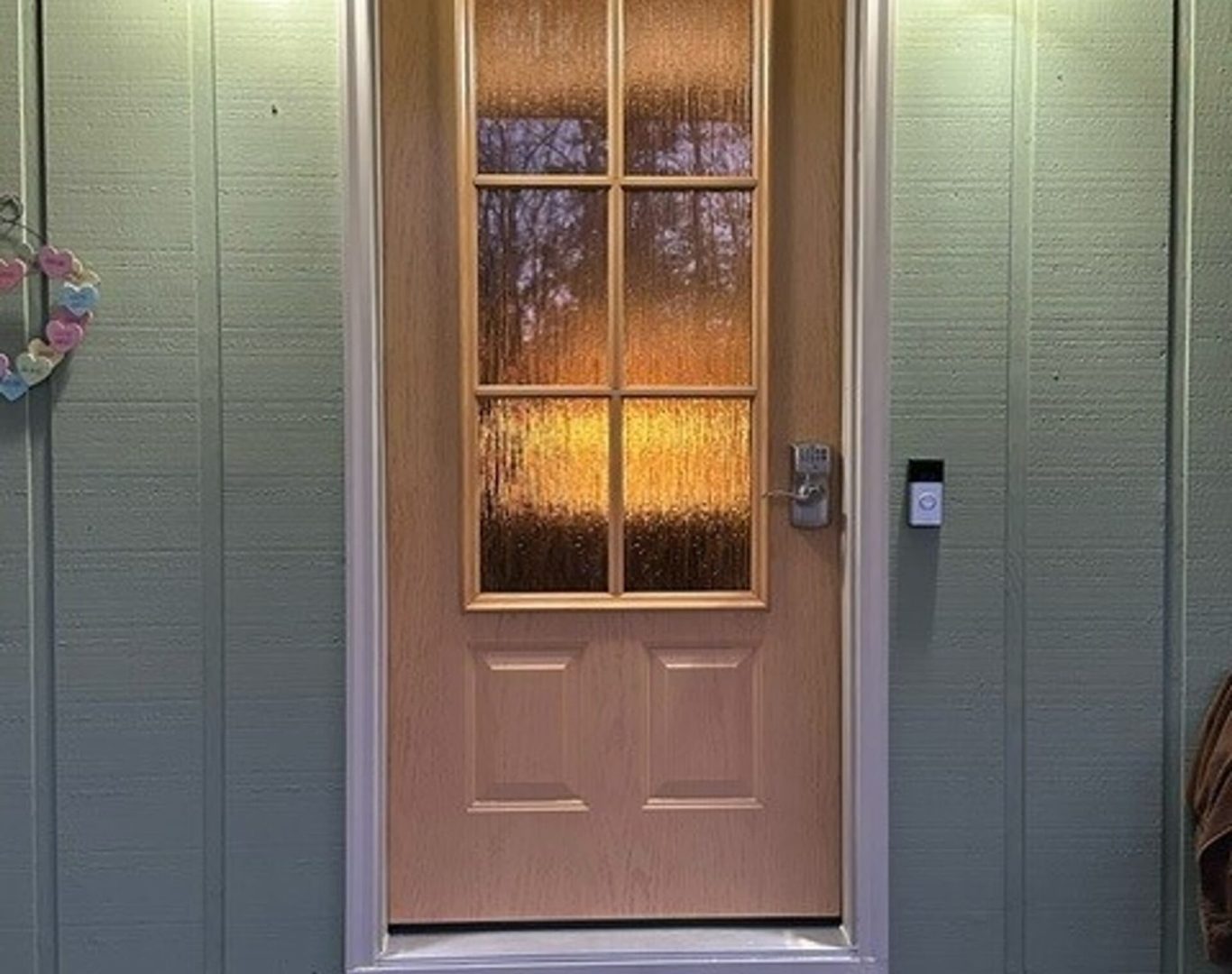 Light Oak Door with SDL Grids and Waterfall