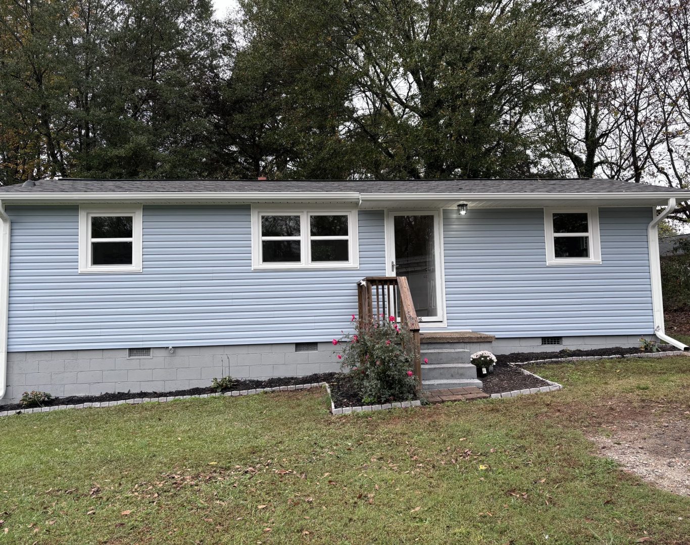 New siding, windows, soffit, gutters