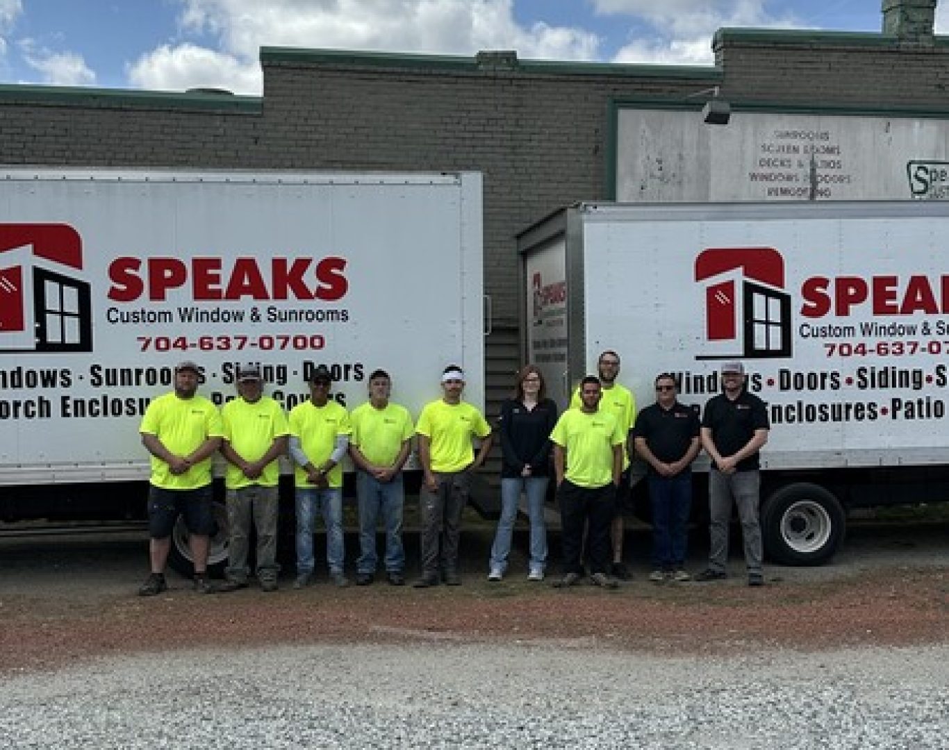 A factory-certified window installer with Speaks Custom Window performing structural assessment in Salisbury NC.